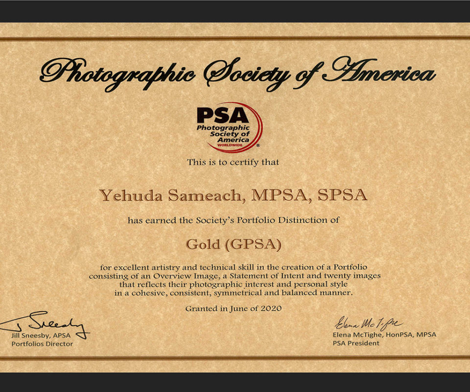 צלם אומן ה 26 בעולם שזכה לתואר GPSA חלק שלישי